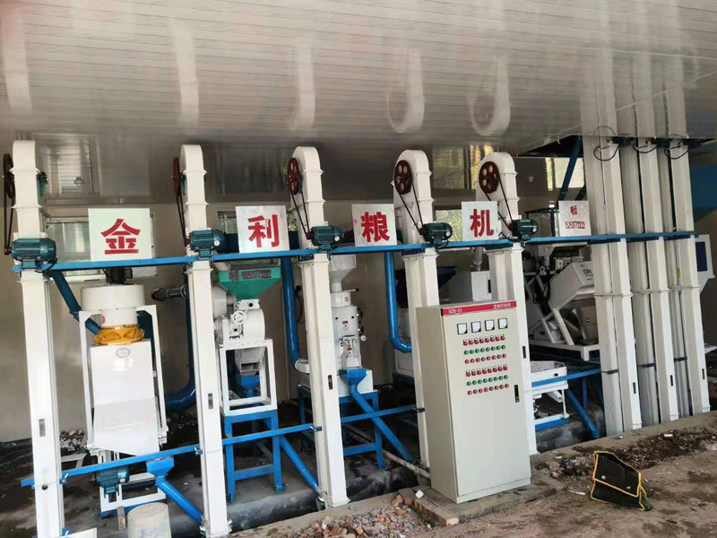山東濟南長清雙泉鎮NZJ 10噸小米成套加工設備安裝調試完畢